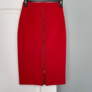Midi Red Skirt